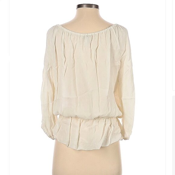 Joie Silk Long Sleeve Boho Cottage Core Coastal Top Size S - Picture 2 of 3